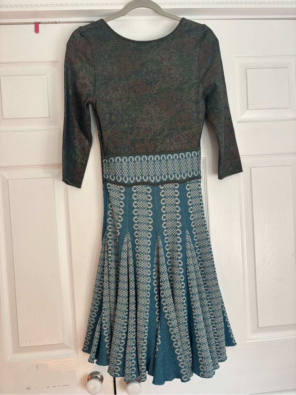Zac Posen Blue Printed Midi Dress - Picture 7 of 11
